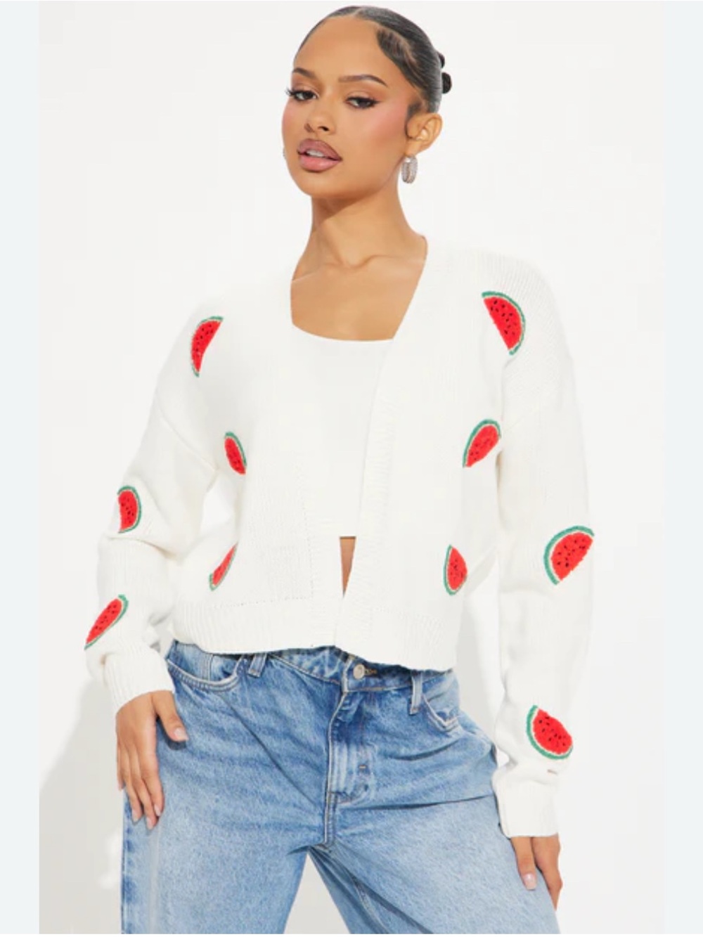 Boutique Watermelon Open Cardigan Transition Piece Moon and Madison Fruit Size M